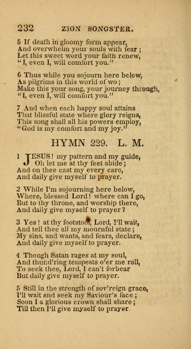 The Zion Songster: a Collection of Hymns and Spiritual Songs, generally sung at camp and prayer meetings, and in revivals of religion  (Rev. & corr.) page 235