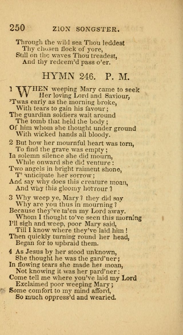 The Zion Songster: a Collection of Hymns and Spiritual Songs, generally sung at camp and prayer meetings, and in revivals of religion  (Rev. & corr.) page 253