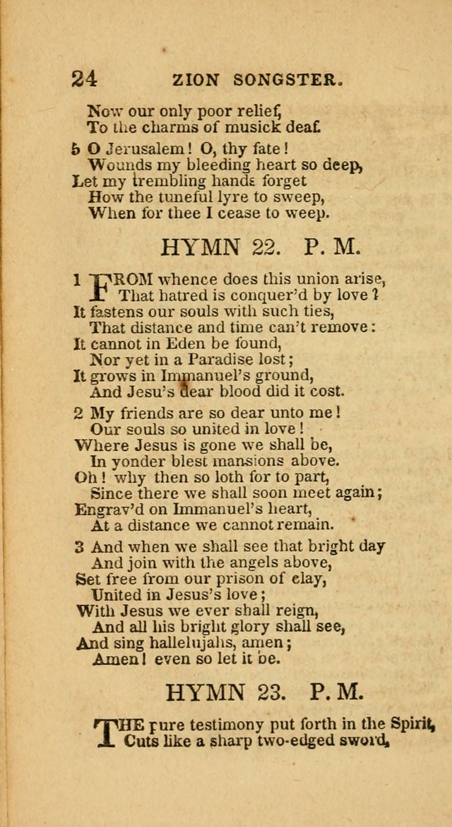 The Zion Songster: a Collection of Hymns and Spiritual Songs, generally sung at camp and prayer meetings, and in revivals of religion  (Rev. & corr.) page 27