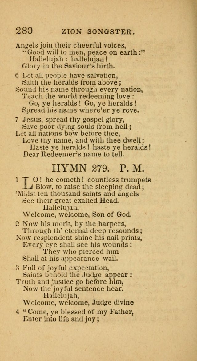 The Zion Songster: a Collection of Hymns and Spiritual Songs, generally sung at camp and prayer meetings, and in revivals of religion  (Rev. & corr.) page 283