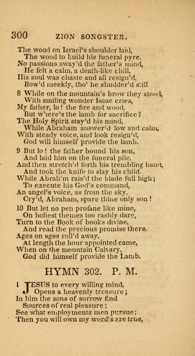 The Zion Songster: a Collection of Hymns and Spiritual Songs, generally sung at camp and prayer meetings, and in revivals of religion  (Rev. & corr.) page 303