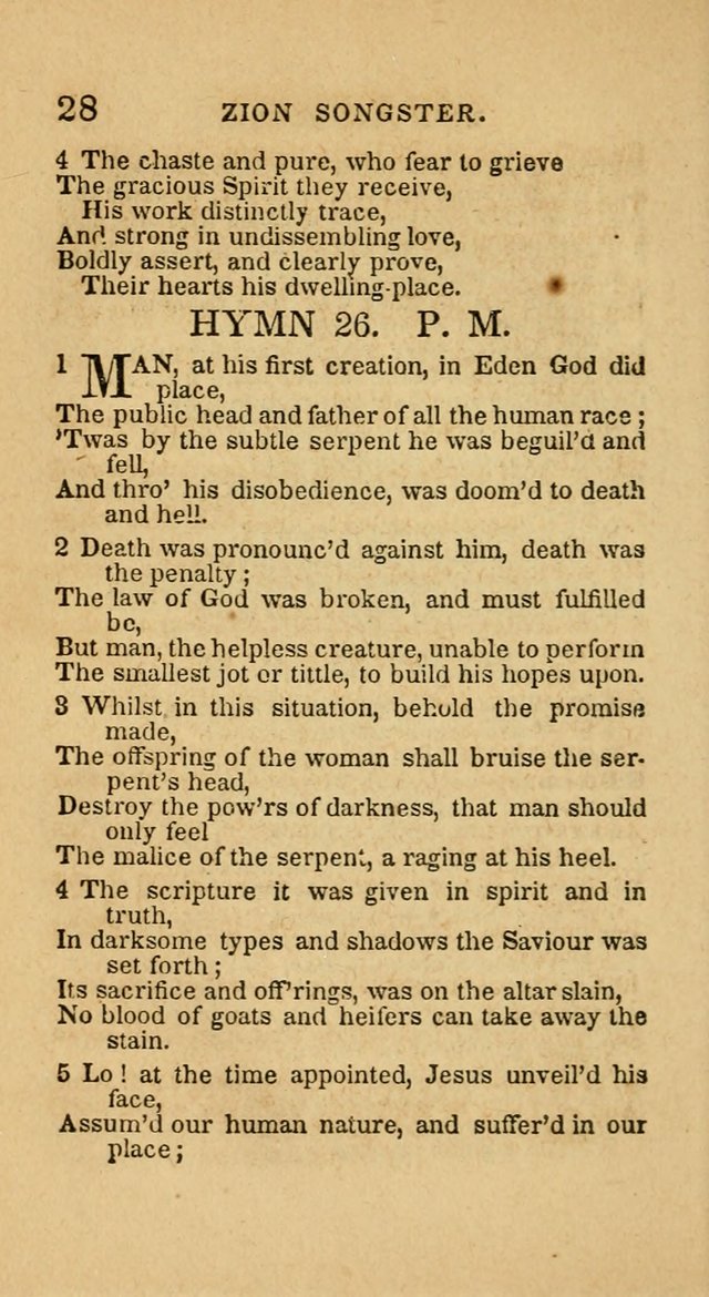 The Zion Songster: a Collection of Hymns and Spiritual Songs, generally sung at camp and prayer meetings, and in revivals of religion  (Rev. & corr.) page 31