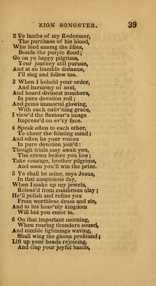 The Zion Songster: a Collection of Hymns and Spiritual Songs, generally sung at camp and prayer meetings, and in revivals of religion  (Rev. & corr.) page 42