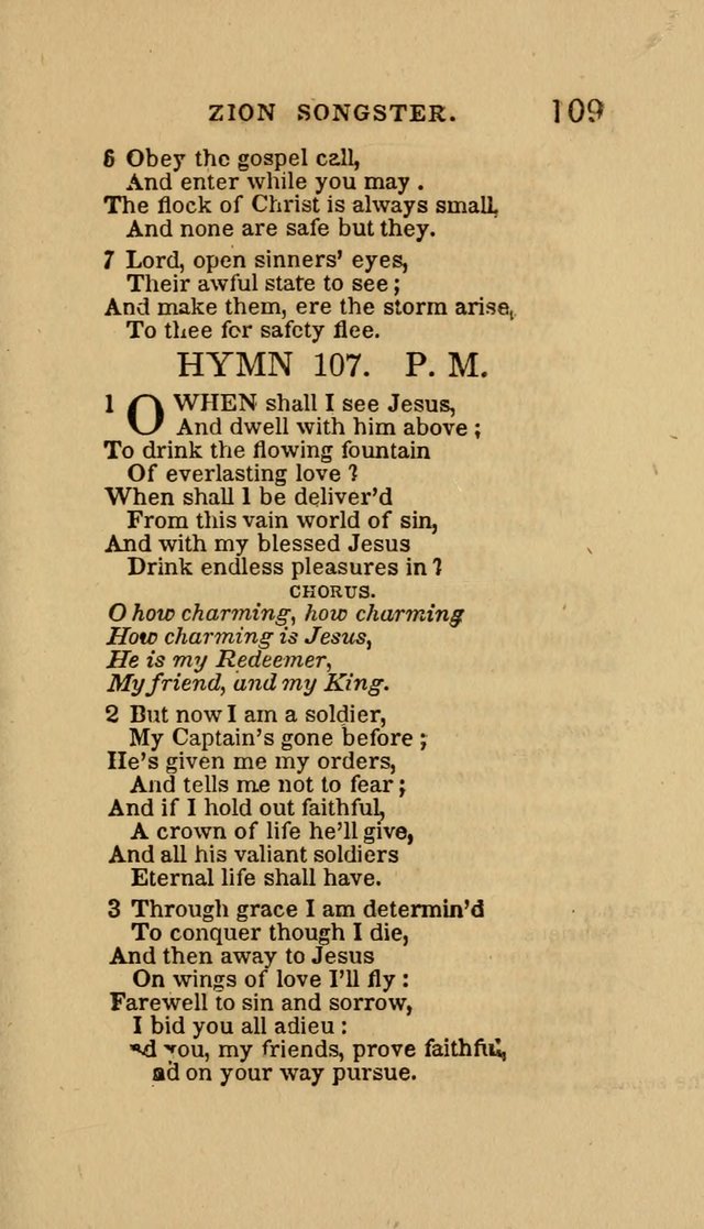 The Zion Songster: a Collection of Hymns and Spiritual Songs, Generally Sung at Camp and Prayer Meetings, and in Revivals or Religion  (95th ed.) page 116