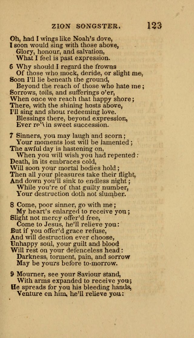 The Zion Songster: a Collection of Hymns and Spiritual Songs, Generally Sung at Camp and Prayer Meetings, and in Revivals or Religion  (95th ed.) page 130