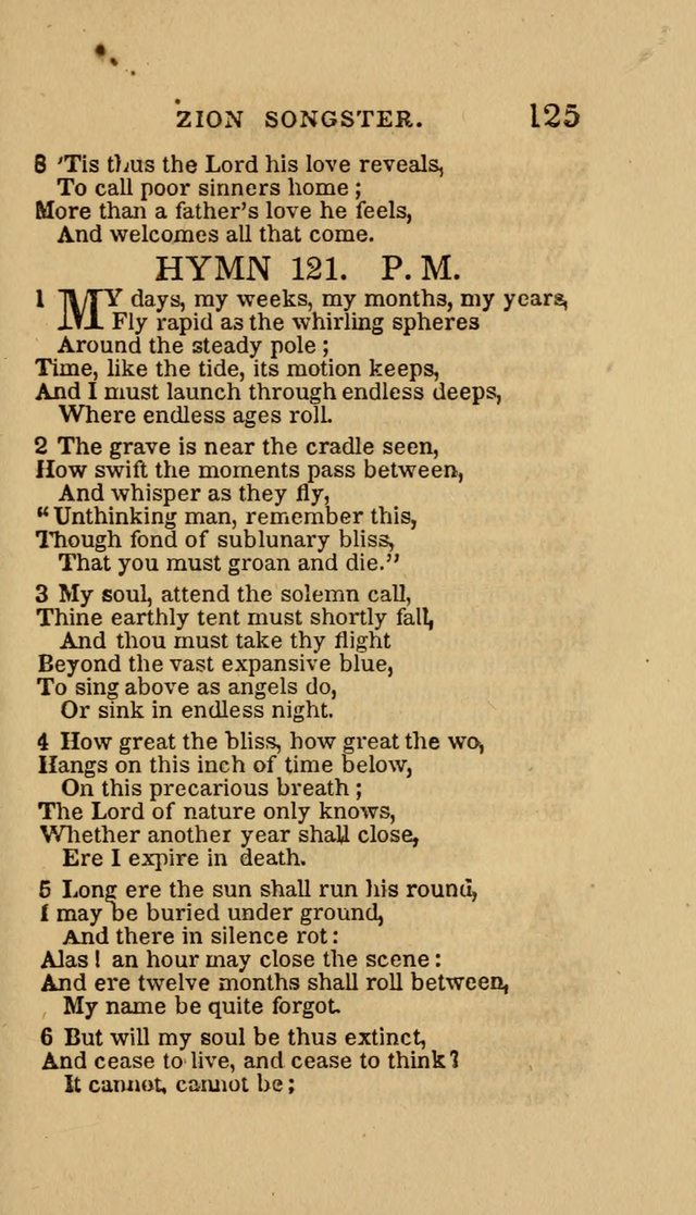 The Zion Songster: a Collection of Hymns and Spiritual Songs, Generally Sung at Camp and Prayer Meetings, and in Revivals or Religion  (95th ed.) page 132