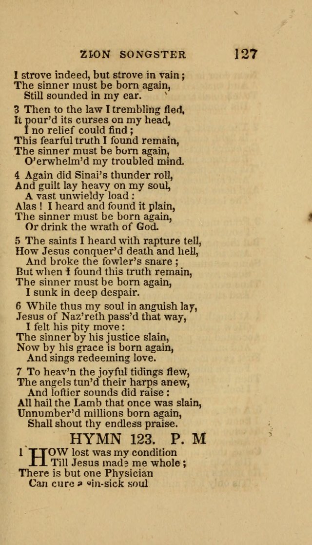 The Zion Songster: a Collection of Hymns and Spiritual Songs, Generally Sung at Camp and Prayer Meetings, and in Revivals or Religion  (95th ed.) page 134