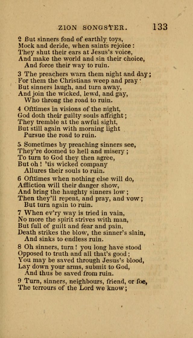 The Zion Songster: a Collection of Hymns and Spiritual Songs, Generally Sung at Camp and Prayer Meetings, and in Revivals or Religion  (95th ed.) page 140