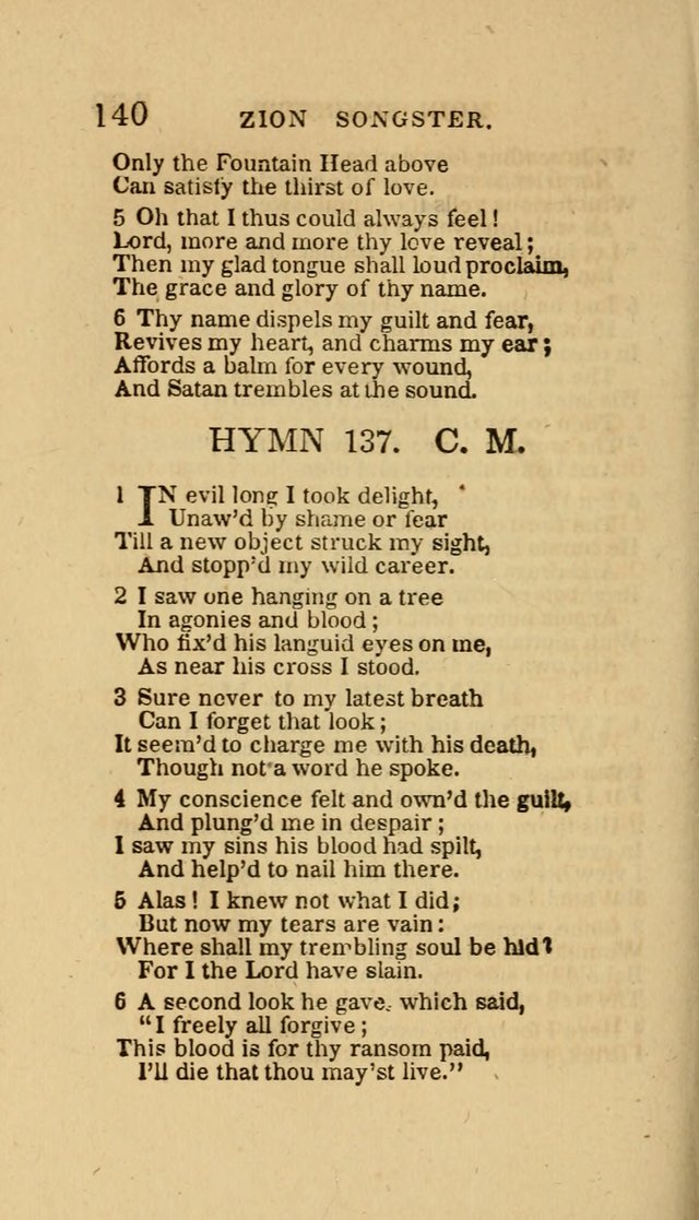 The Zion Songster: a Collection of Hymns and Spiritual Songs, Generally Sung at Camp and Prayer Meetings, and in Revivals or Religion  (95th ed.) page 147