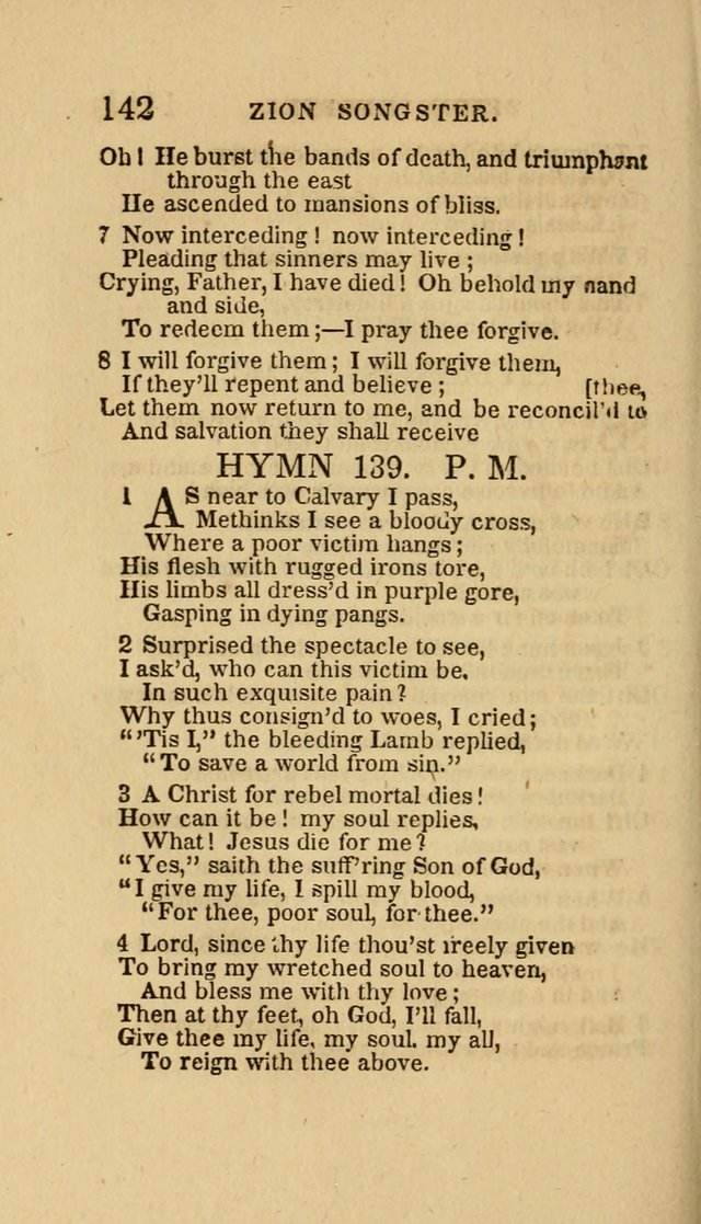 The Zion Songster: a Collection of Hymns and Spiritual Songs, Generally Sung at Camp and Prayer Meetings, and in Revivals or Religion  (95th ed.) page 149