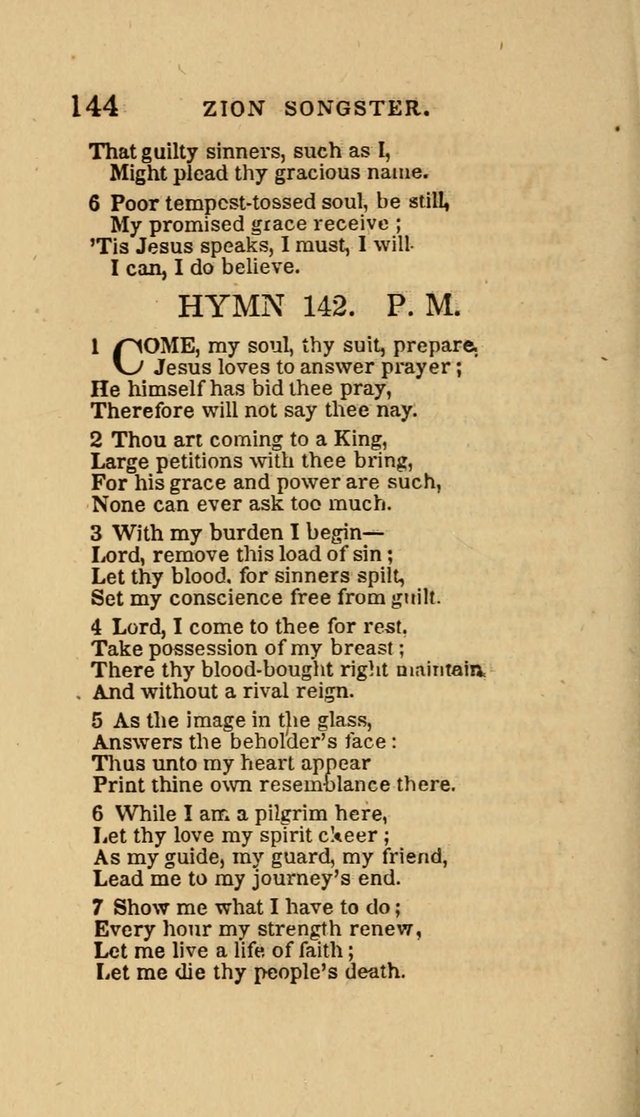 The Zion Songster: a Collection of Hymns and Spiritual Songs, Generally Sung at Camp and Prayer Meetings, and in Revivals or Religion  (95th ed.) page 151