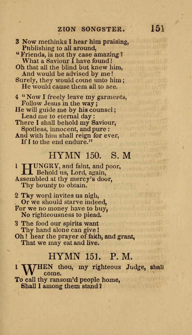 The Zion Songster: a Collection of Hymns and Spiritual Songs, Generally Sung at Camp and Prayer Meetings, and in Revivals or Religion  (95th ed.) page 158