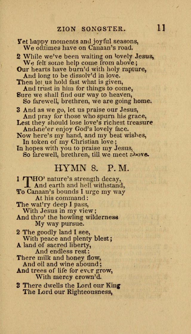 The Zion Songster: a Collection of Hymns and Spiritual Songs, Generally Sung at Camp and Prayer Meetings, and in Revivals or Religion  (95th ed.) page 18