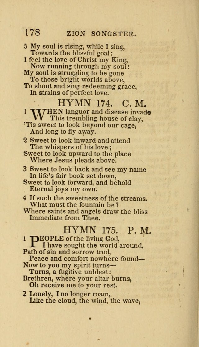 The Zion Songster: a Collection of Hymns and Spiritual Songs, Generally Sung at Camp and Prayer Meetings, and in Revivals or Religion  (95th ed.) page 185