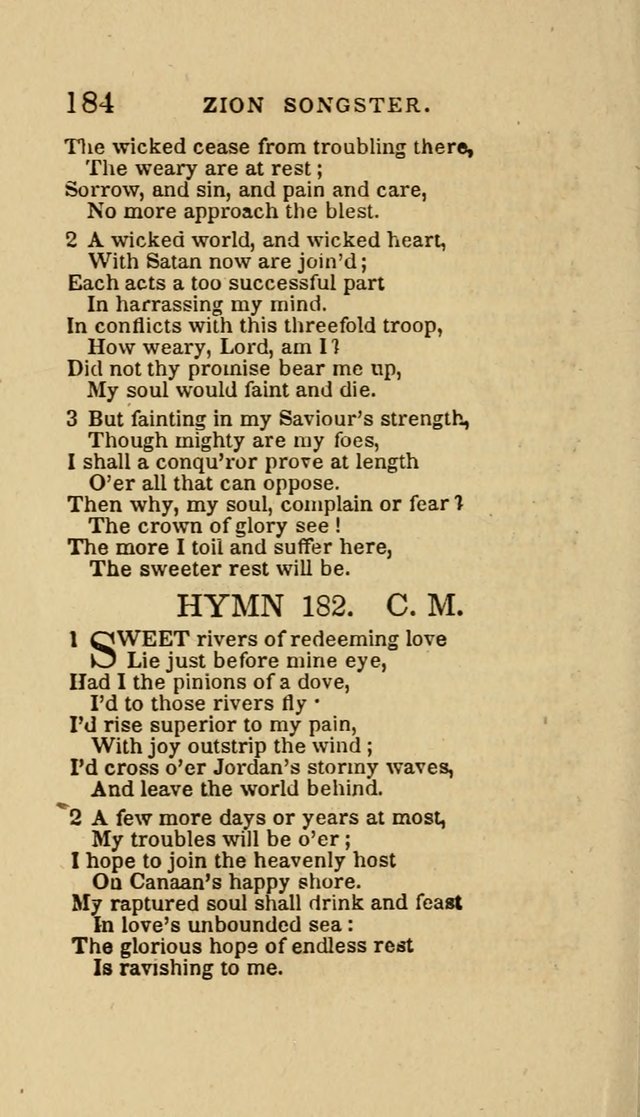 The Zion Songster: a Collection of Hymns and Spiritual Songs, Generally Sung at Camp and Prayer Meetings, and in Revivals or Religion  (95th ed.) page 191