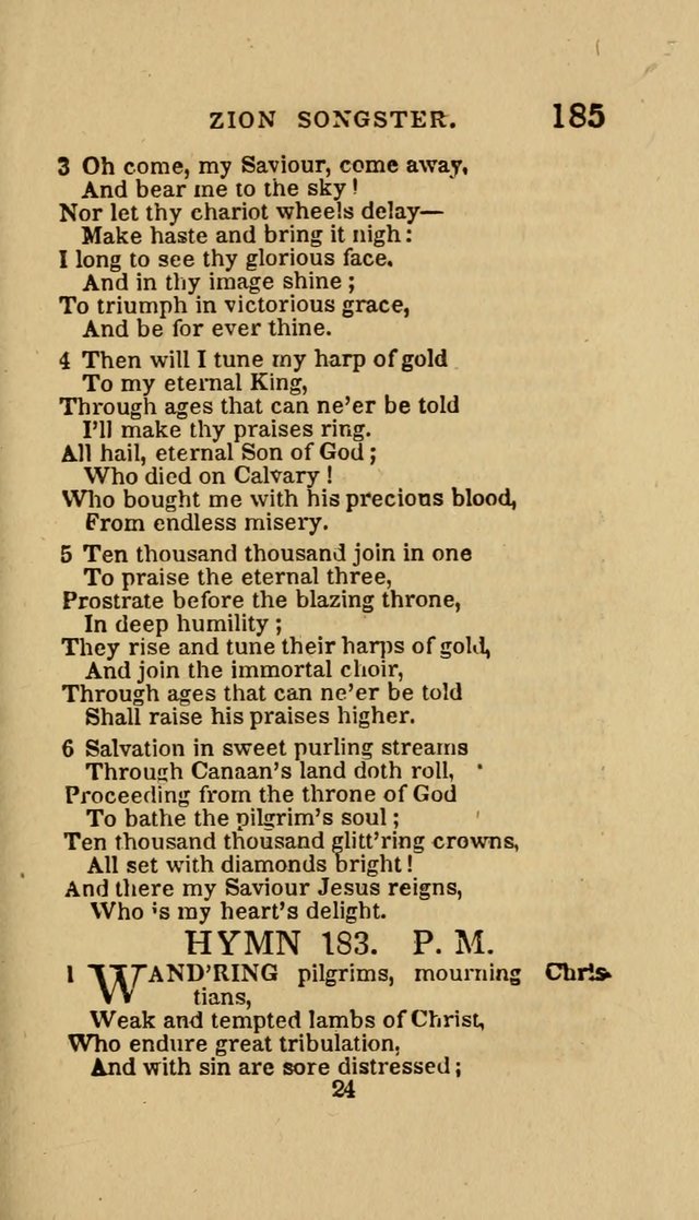 The Zion Songster: a Collection of Hymns and Spiritual Songs, Generally Sung at Camp and Prayer Meetings, and in Revivals or Religion  (95th ed.) page 192