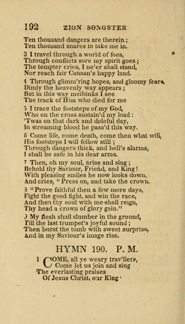 The Zion Songster: a Collection of Hymns and Spiritual Songs, Generally Sung at Camp and Prayer Meetings, and in Revivals or Religion  (95th ed.) page 199