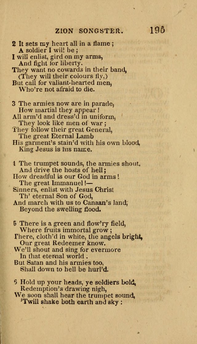 The Zion Songster: a Collection of Hymns and Spiritual Songs, Generally Sung at Camp and Prayer Meetings, and in Revivals or Religion  (95th ed.) page 202