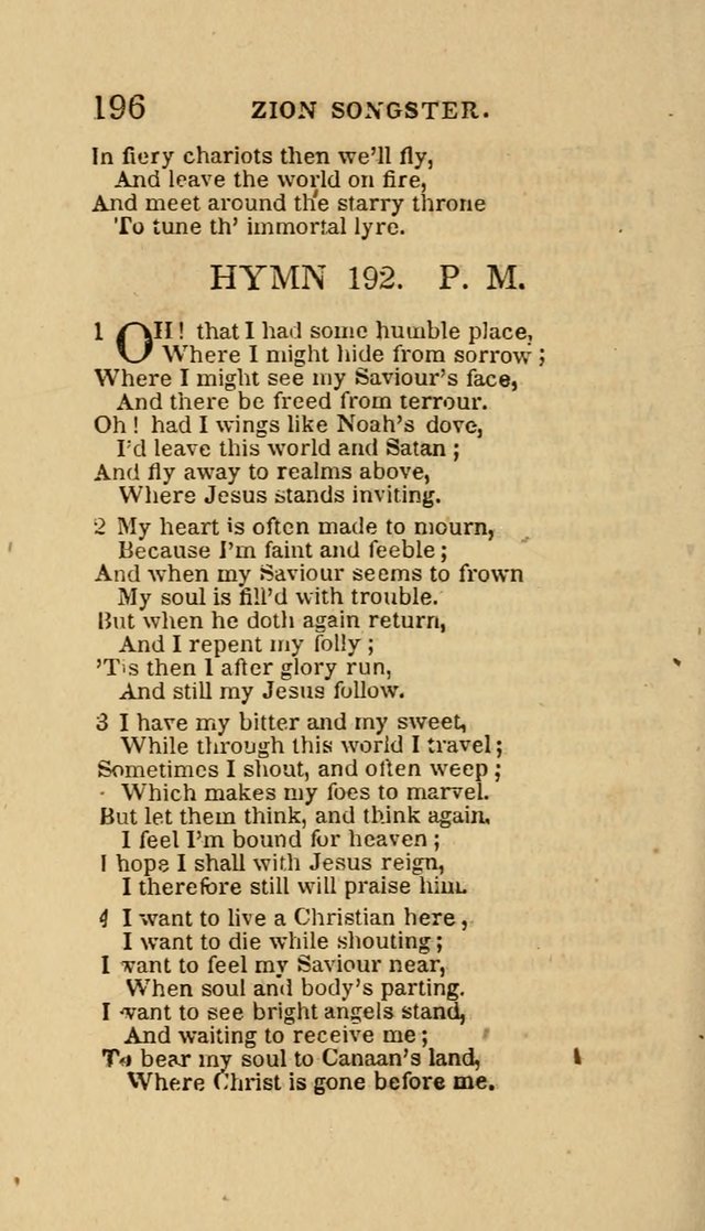 The Zion Songster: a Collection of Hymns and Spiritual Songs, Generally Sung at Camp and Prayer Meetings, and in Revivals or Religion  (95th ed.) page 203