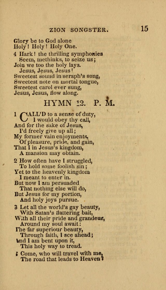 The Zion Songster: a Collection of Hymns and Spiritual Songs, Generally Sung at Camp and Prayer Meetings, and in Revivals or Religion  (95th ed.) page 22