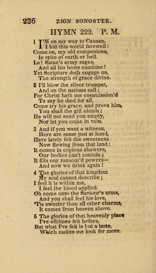 The Zion Songster: a Collection of Hymns and Spiritual Songs, Generally Sung at Camp and Prayer Meetings, and in Revivals or Religion  (95th ed.) page 233