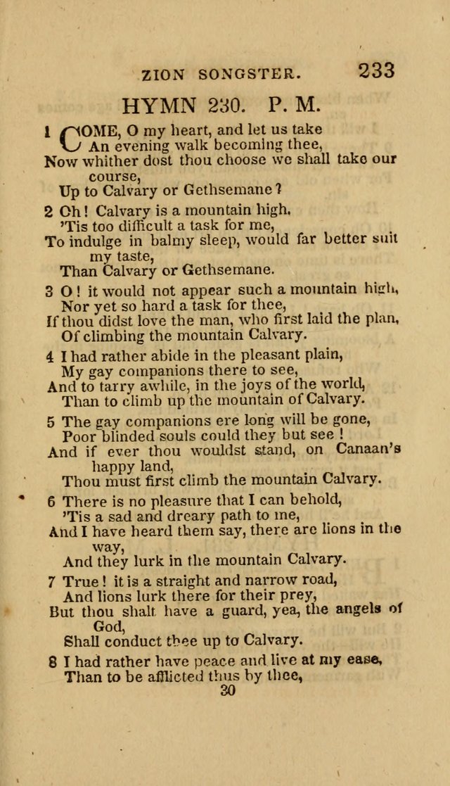 The Zion Songster: a Collection of Hymns and Spiritual Songs, Generally Sung at Camp and Prayer Meetings, and in Revivals or Religion  (95th ed.) page 240