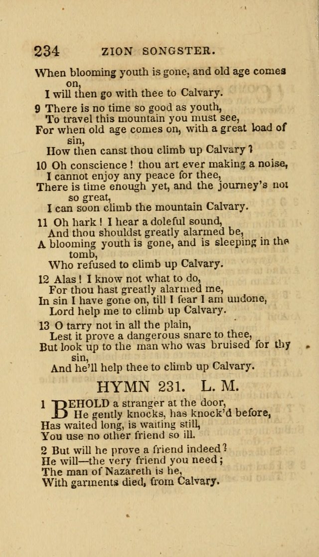 The Zion Songster: a Collection of Hymns and Spiritual Songs, Generally Sung at Camp and Prayer Meetings, and in Revivals or Religion  (95th ed.) page 241