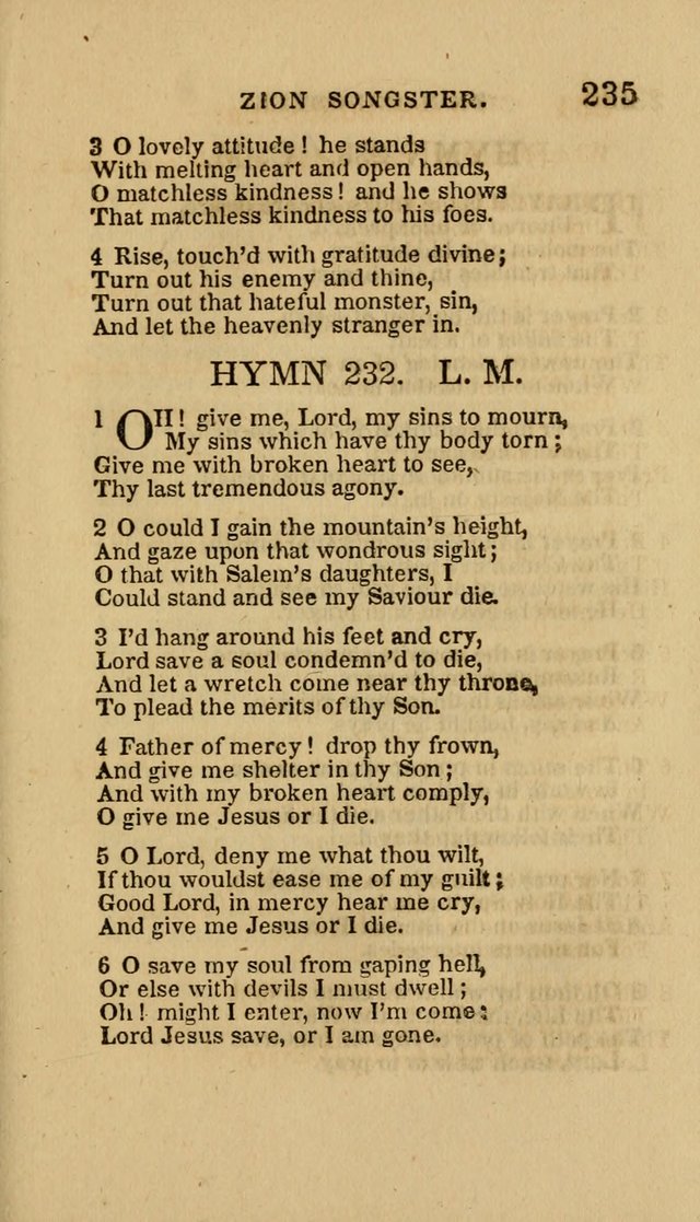 The Zion Songster: a Collection of Hymns and Spiritual Songs, Generally Sung at Camp and Prayer Meetings, and in Revivals or Religion  (95th ed.) page 242