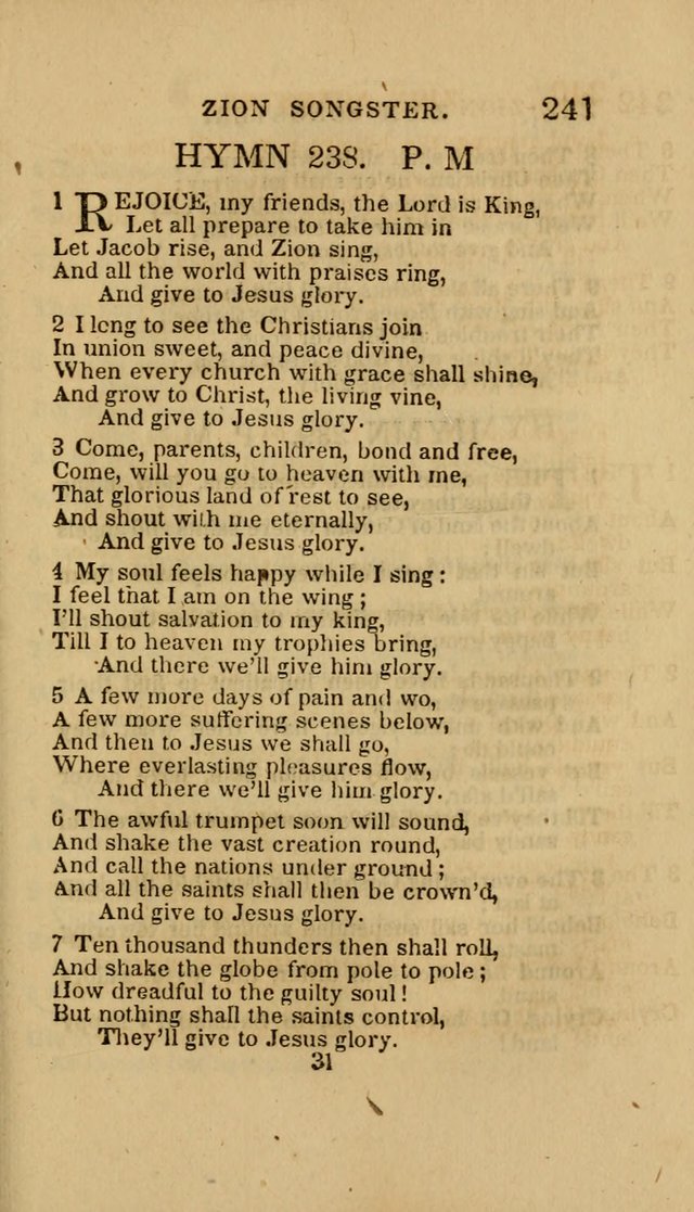 The Zion Songster: a Collection of Hymns and Spiritual Songs, Generally Sung at Camp and Prayer Meetings, and in Revivals or Religion  (95th ed.) page 248