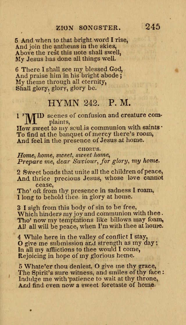 The Zion Songster: a Collection of Hymns and Spiritual Songs, Generally Sung at Camp and Prayer Meetings, and in Revivals or Religion  (95th ed.) page 252