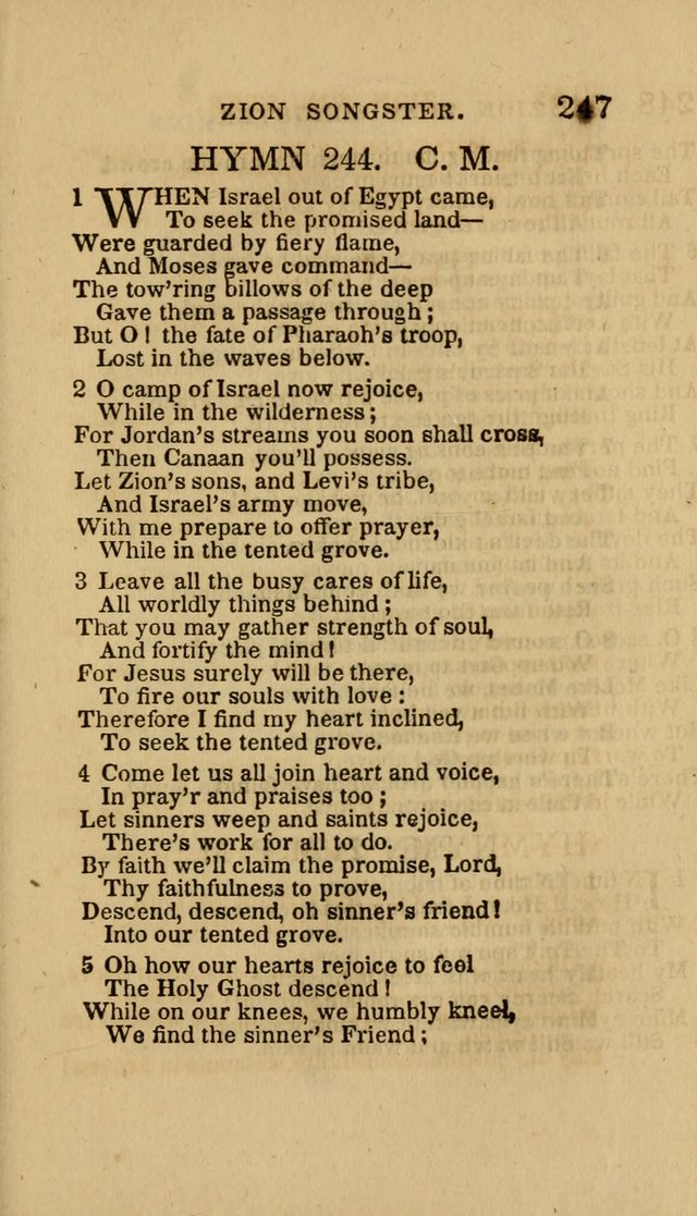 The Zion Songster: a Collection of Hymns and Spiritual Songs, Generally Sung at Camp and Prayer Meetings, and in Revivals or Religion  (95th ed.) page 254