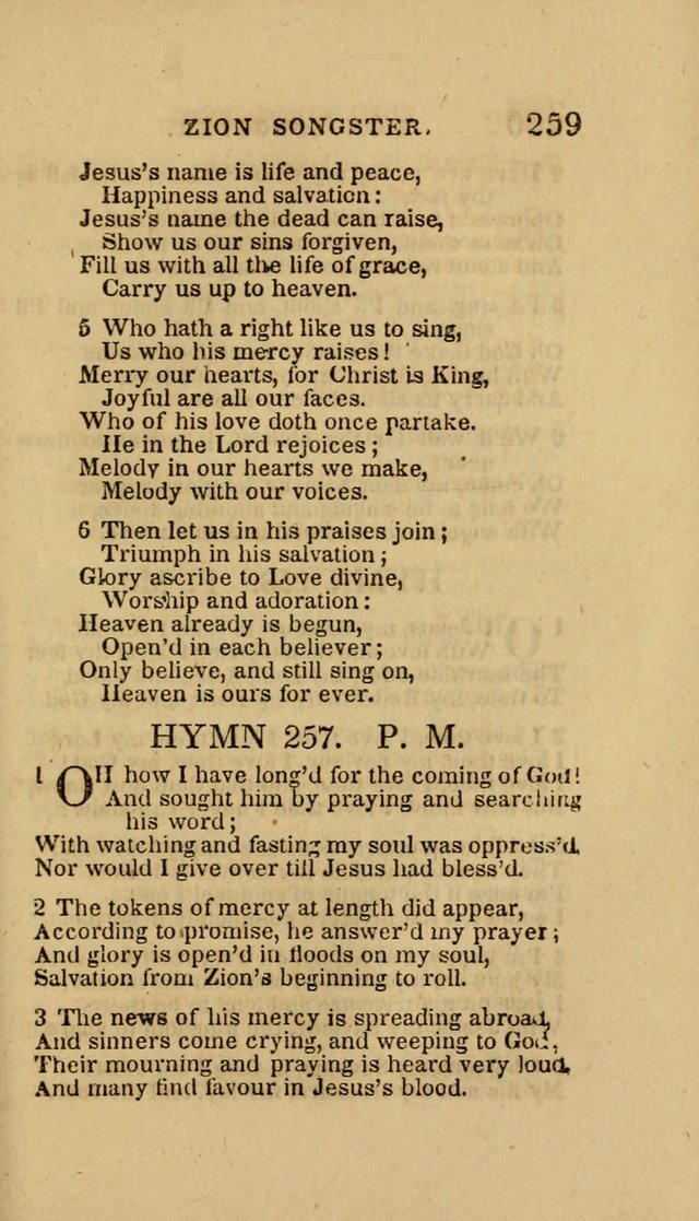 The Zion Songster: a Collection of Hymns and Spiritual Songs, Generally Sung at Camp and Prayer Meetings, and in Revivals or Religion  (95th ed.) page 266