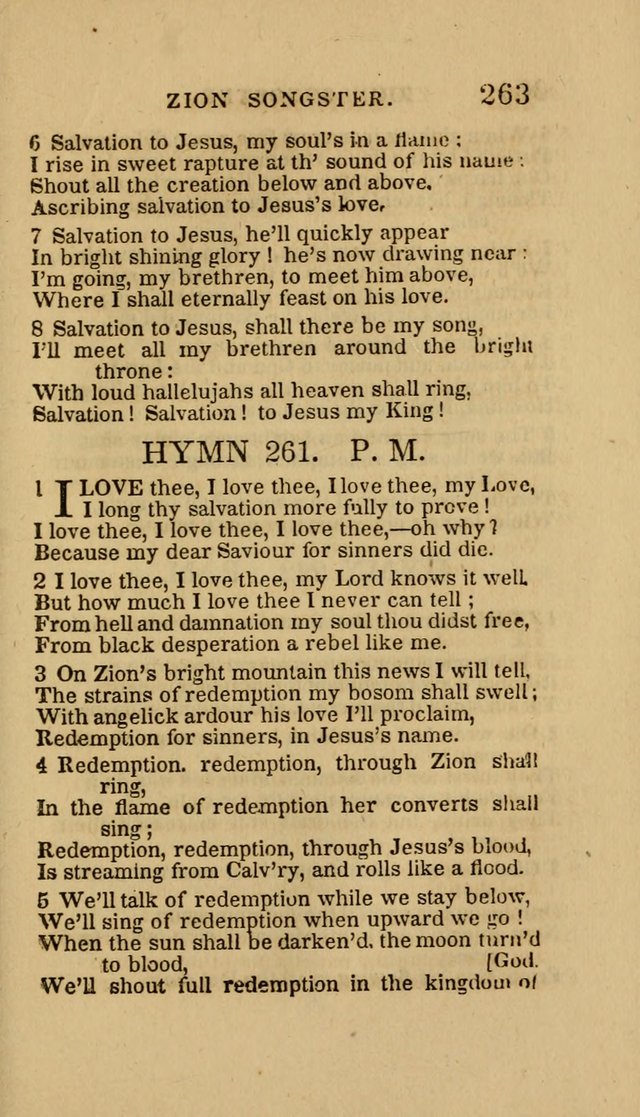 The Zion Songster: a Collection of Hymns and Spiritual Songs, Generally Sung at Camp and Prayer Meetings, and in Revivals or Religion  (95th ed.) page 270