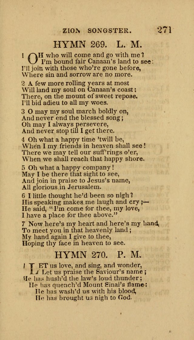 The Zion Songster: a Collection of Hymns and Spiritual Songs, Generally Sung at Camp and Prayer Meetings, and in Revivals or Religion  (95th ed.) page 278