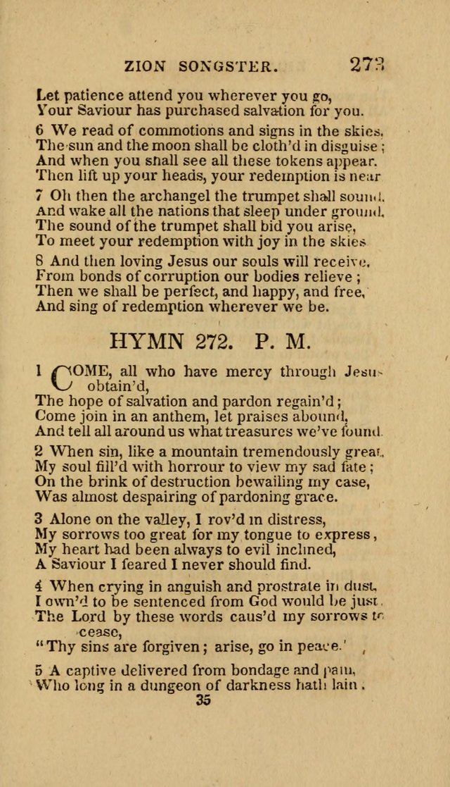 The Zion Songster: a Collection of Hymns and Spiritual Songs, Generally Sung at Camp and Prayer Meetings, and in Revivals or Religion  (95th ed.) page 280