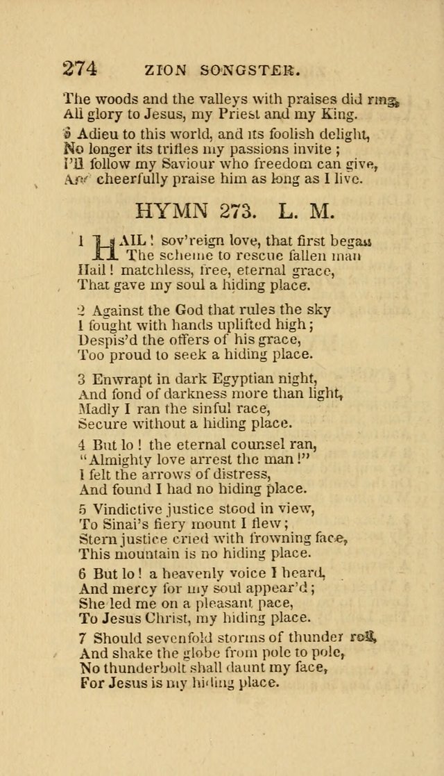 The Zion Songster: a Collection of Hymns and Spiritual Songs, Generally Sung at Camp and Prayer Meetings, and in Revivals or Religion  (95th ed.) page 281