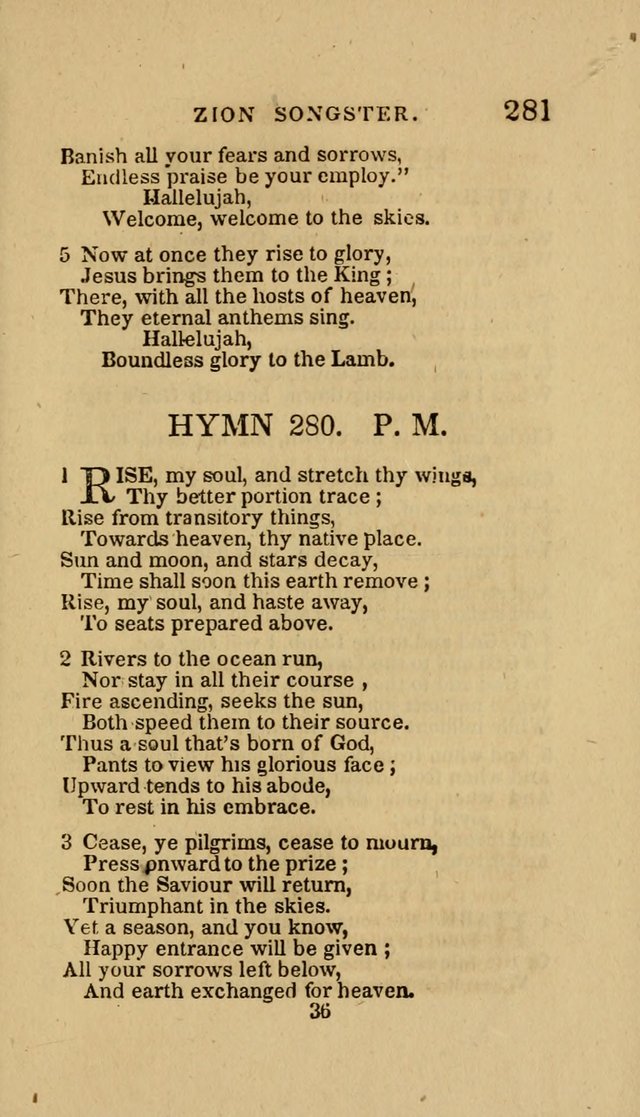 The Zion Songster: a Collection of Hymns and Spiritual Songs, Generally Sung at Camp and Prayer Meetings, and in Revivals or Religion  (95th ed.) page 288