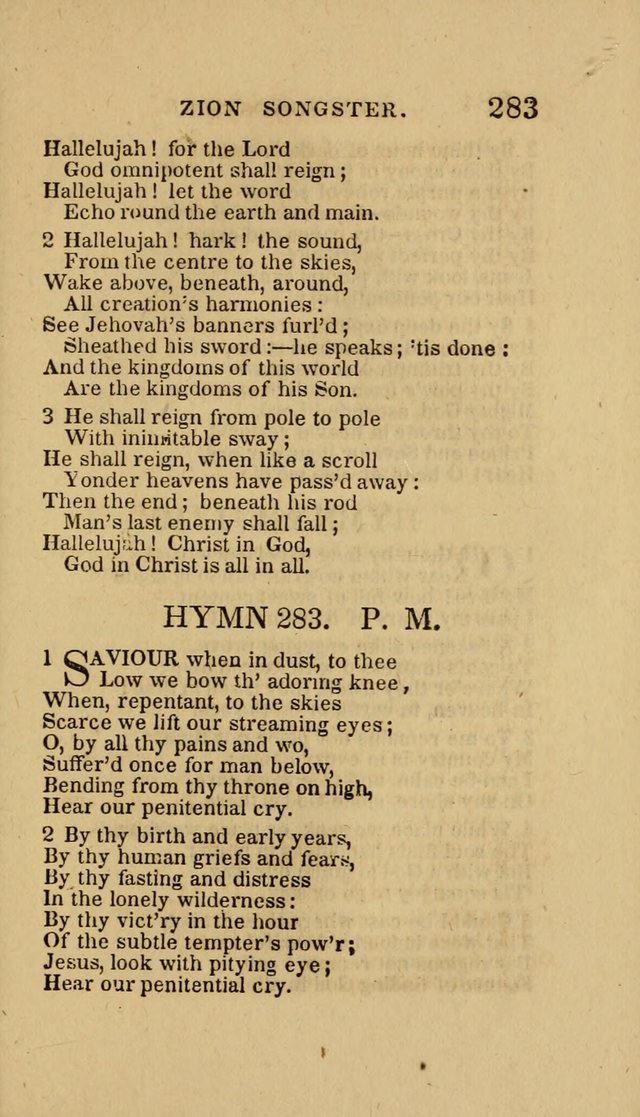 The Zion Songster: a Collection of Hymns and Spiritual Songs, Generally Sung at Camp and Prayer Meetings, and in Revivals or Religion  (95th ed.) page 290