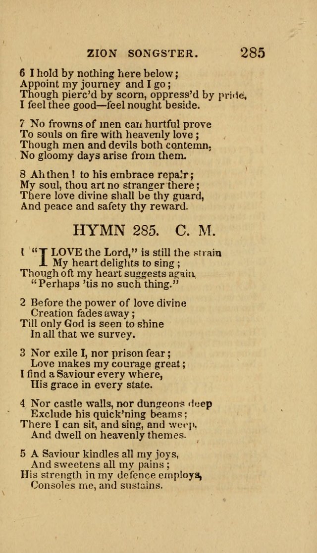 The Zion Songster: a Collection of Hymns and Spiritual Songs, Generally Sung at Camp and Prayer Meetings, and in Revivals or Religion  (95th ed.) page 292