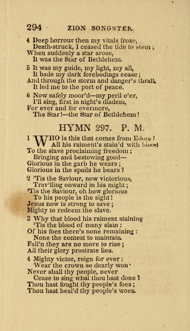 The Zion Songster: a Collection of Hymns and Spiritual Songs, Generally Sung at Camp and Prayer Meetings, and in Revivals or Religion  (95th ed.) page 301