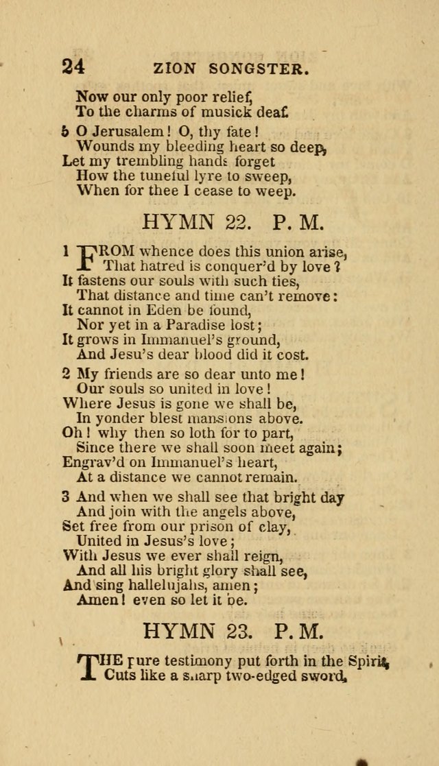 The Zion Songster: a Collection of Hymns and Spiritual Songs, Generally Sung at Camp and Prayer Meetings, and in Revivals or Religion  (95th ed.) page 31