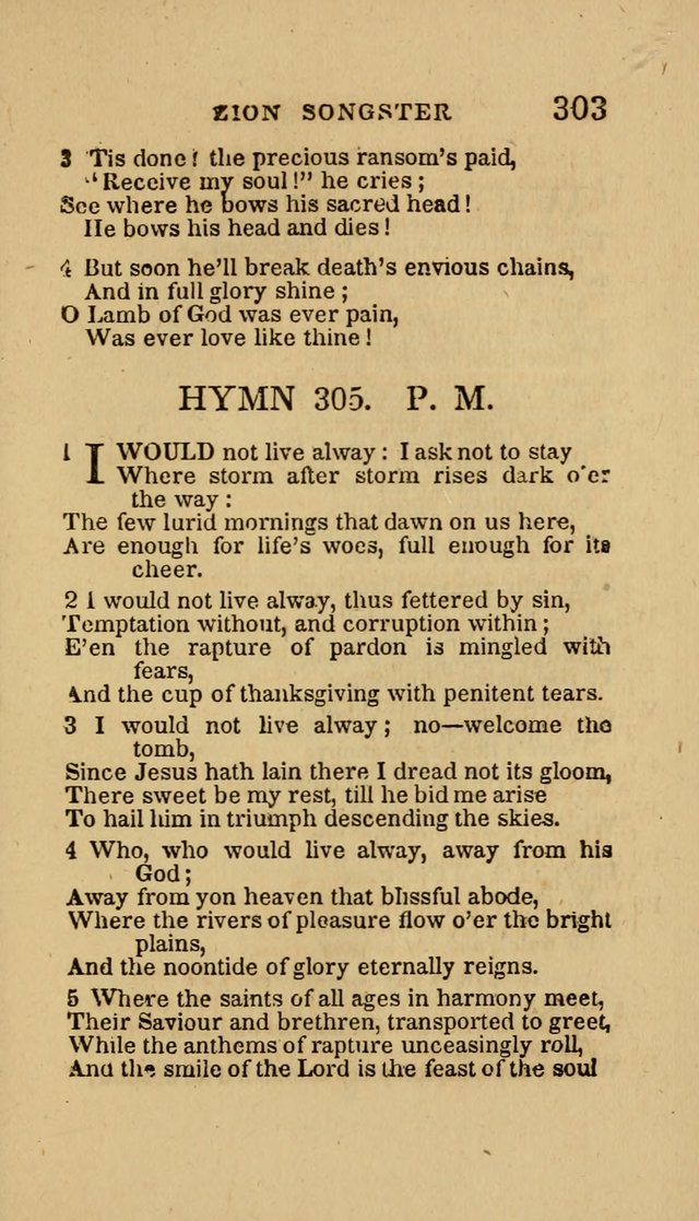 The Zion Songster: a Collection of Hymns and Spiritual Songs, Generally Sung at Camp and Prayer Meetings, and in Revivals or Religion  (95th ed.) page 310