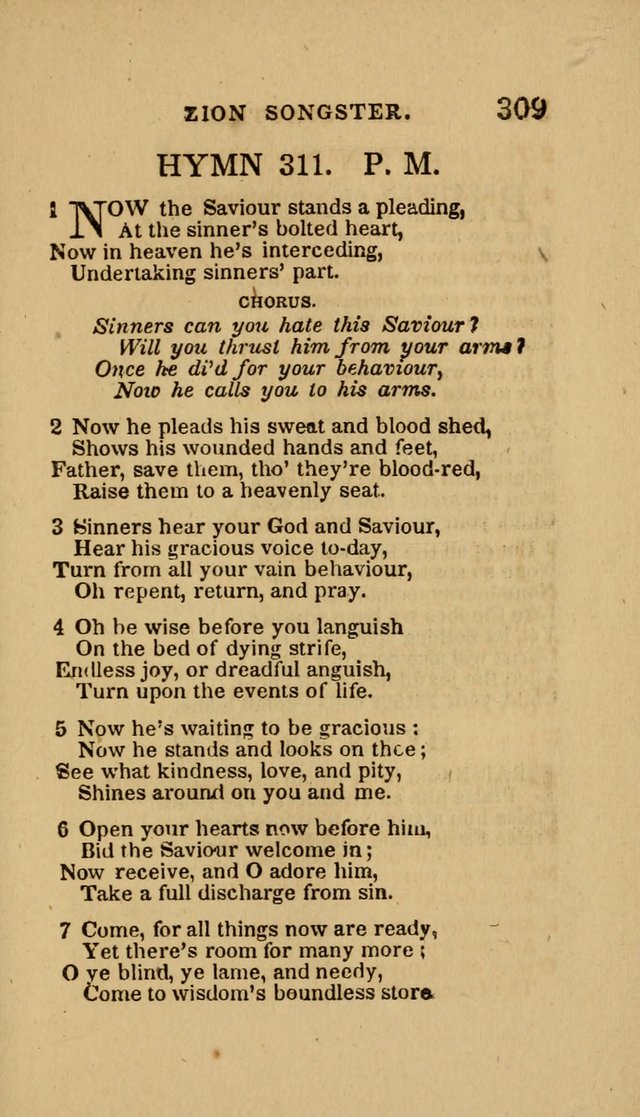 The Zion Songster: a Collection of Hymns and Spiritual Songs, Generally Sung at Camp and Prayer Meetings, and in Revivals or Religion  (95th ed.) page 316