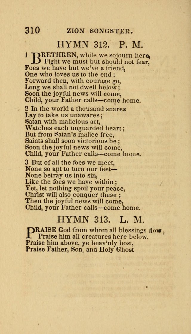 The Zion Songster: a Collection of Hymns and Spiritual Songs, Generally Sung at Camp and Prayer Meetings, and in Revivals or Religion  (95th ed.) page 317