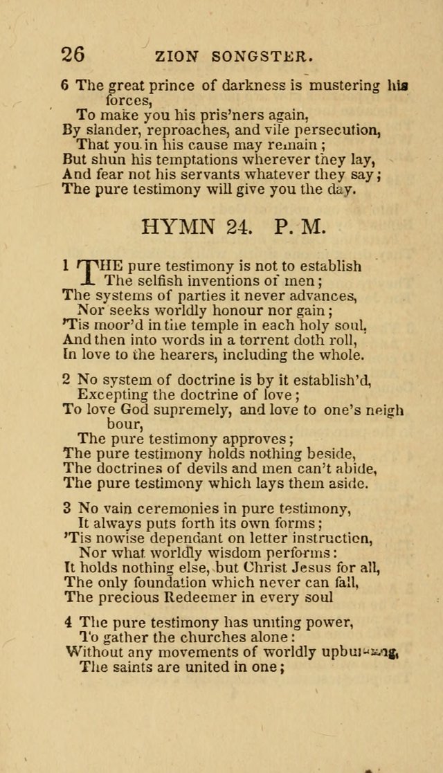 The Zion Songster: a Collection of Hymns and Spiritual Songs, Generally Sung at Camp and Prayer Meetings, and in Revivals or Religion  (95th ed.) page 33