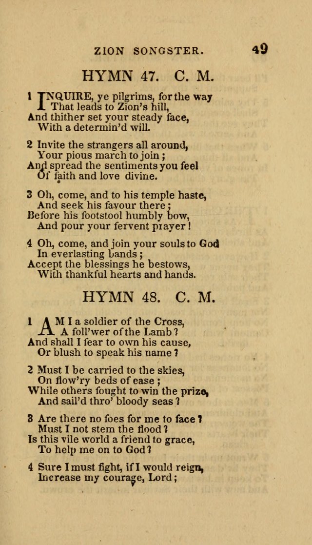 The Zion Songster: a Collection of Hymns and Spiritual Songs, Generally Sung at Camp and Prayer Meetings, and in Revivals or Religion  (95th ed.) page 56