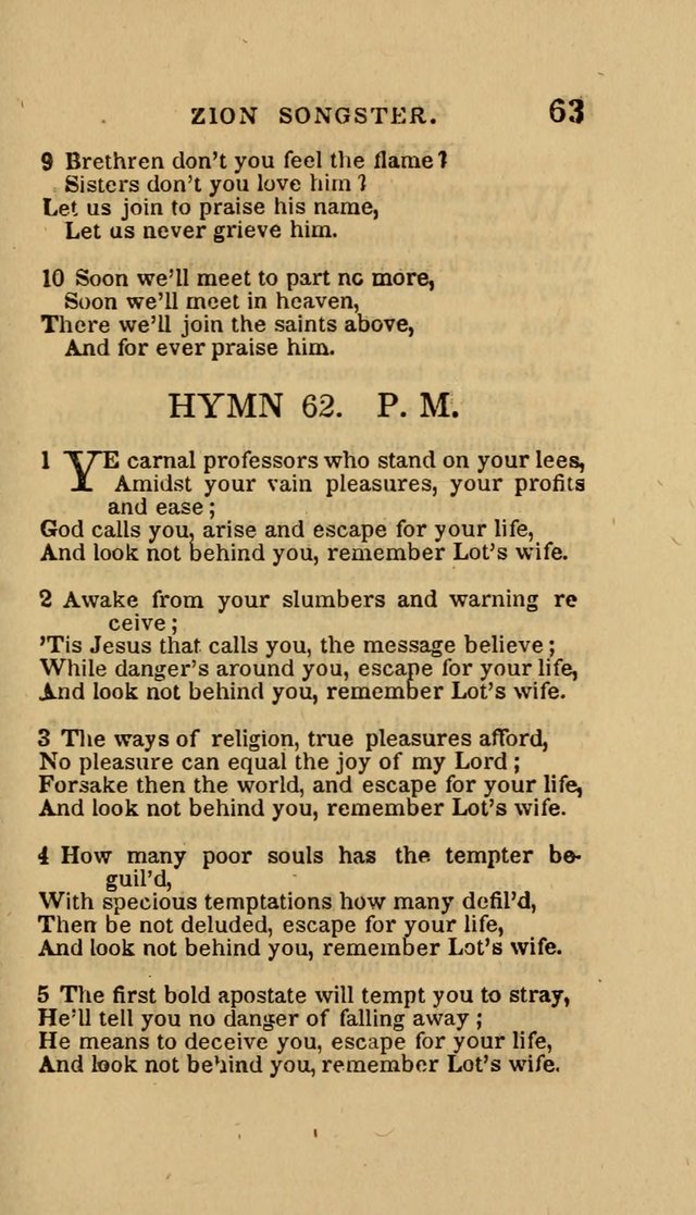 The Zion Songster: a Collection of Hymns and Spiritual Songs, Generally Sung at Camp and Prayer Meetings, and in Revivals or Religion  (95th ed.) page 70