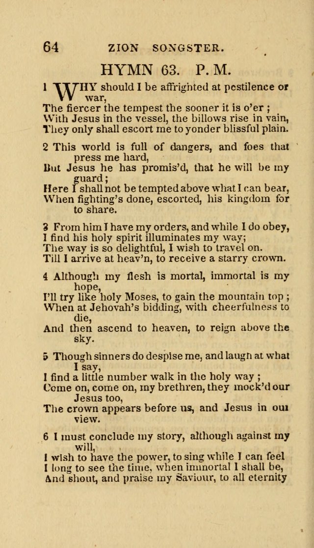 The Zion Songster: a Collection of Hymns and Spiritual Songs, Generally Sung at Camp and Prayer Meetings, and in Revivals or Religion  (95th ed.) page 71