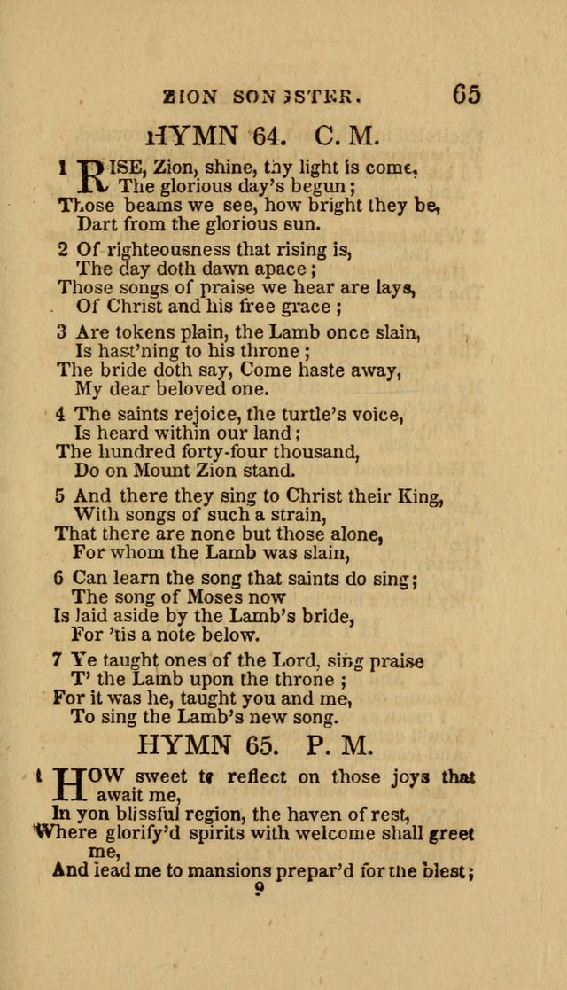 The Zion Songster: a Collection of Hymns and Spiritual Songs, Generally Sung at Camp and Prayer Meetings, and in Revivals or Religion  (95th ed.) page 72