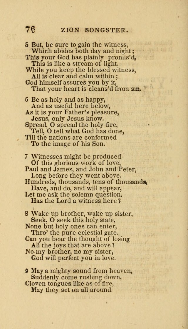 The Zion Songster: a Collection of Hymns and Spiritual Songs, Generally Sung at Camp and Prayer Meetings, and in Revivals or Religion  (95th ed.) page 83